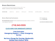 Tablet Screenshot of bronx-electricians.com